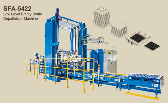 Low Level Empty Bottle Depalletizer Machine